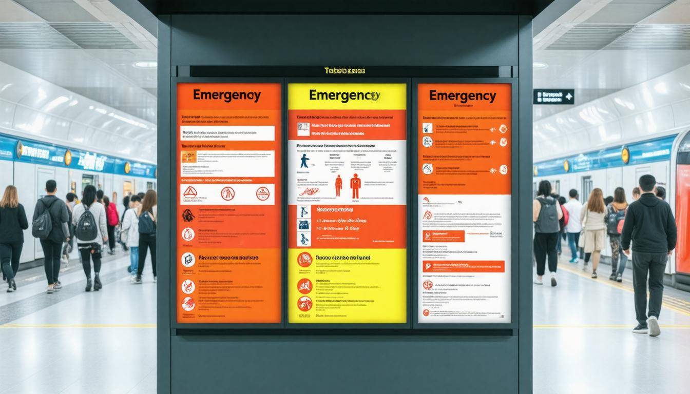 Transit station emergency guide