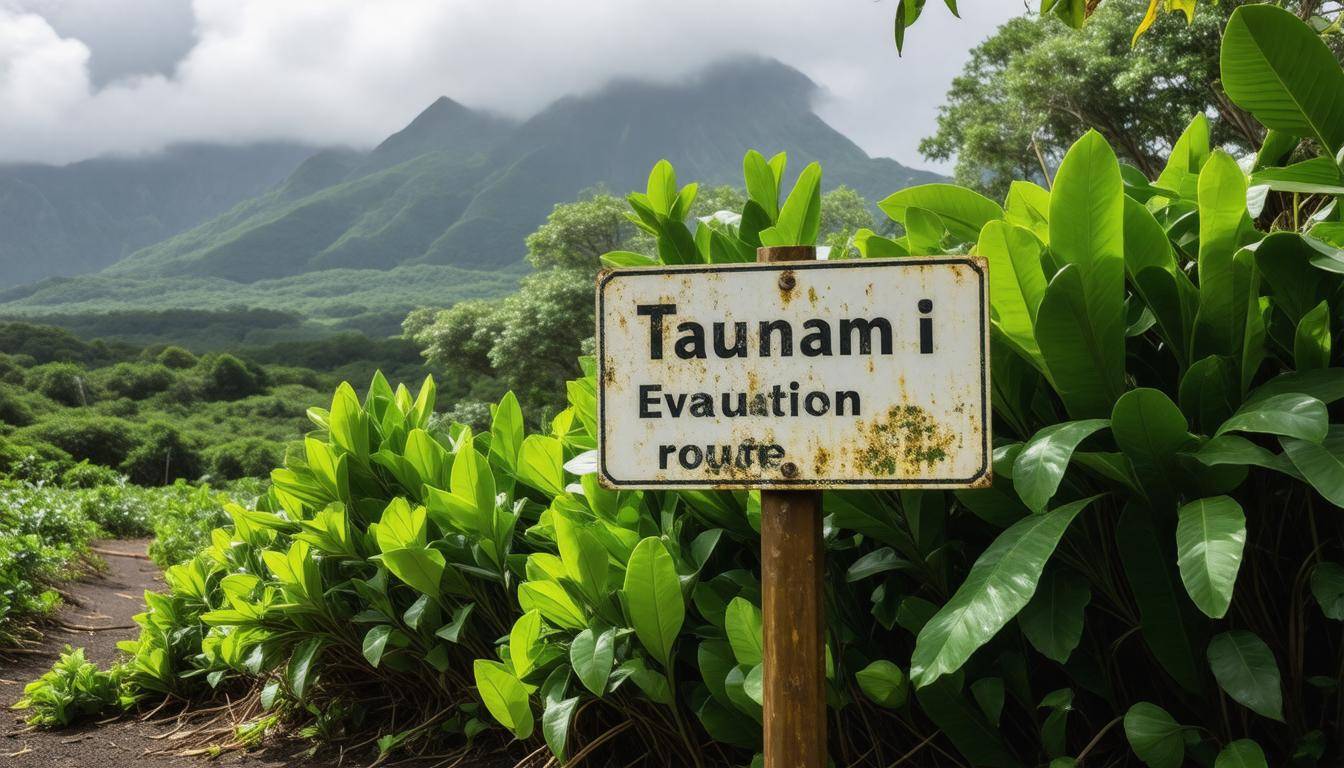 Tsunami evacuation sign