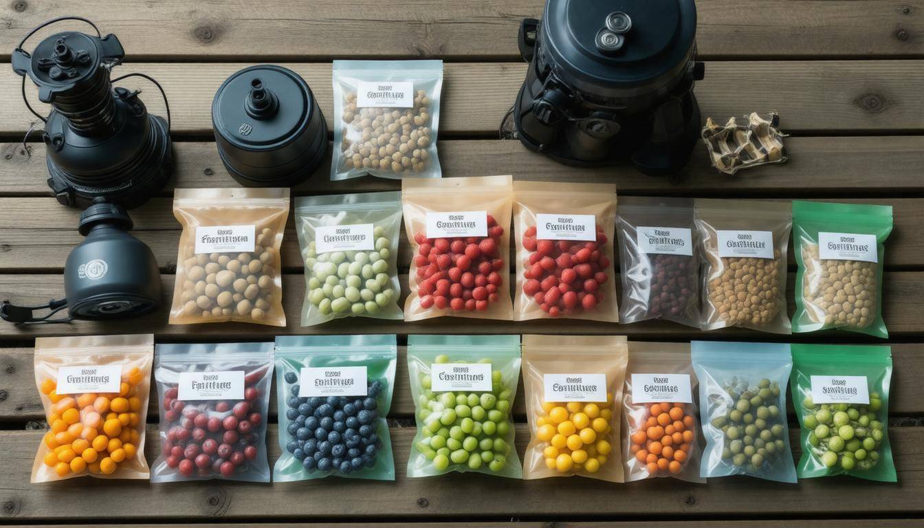 Variety of freeze-dried meals