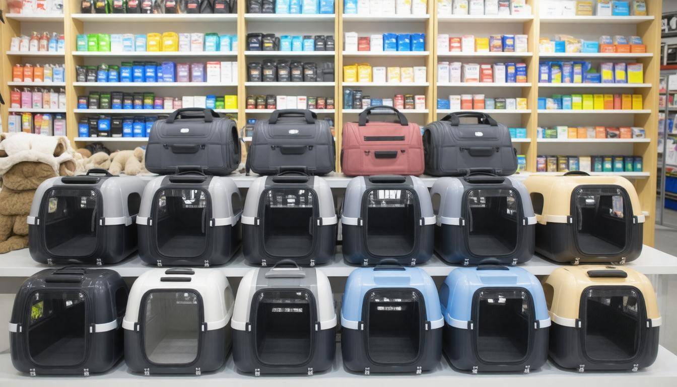 Variety of pet carriers