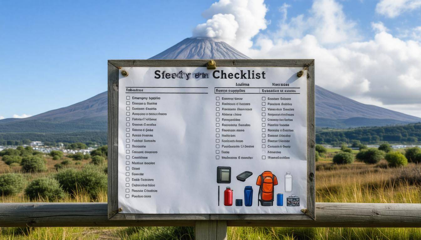 Volcanic safety checklist