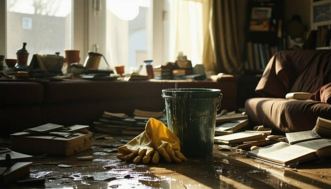 Waterlogged belongings salvaged