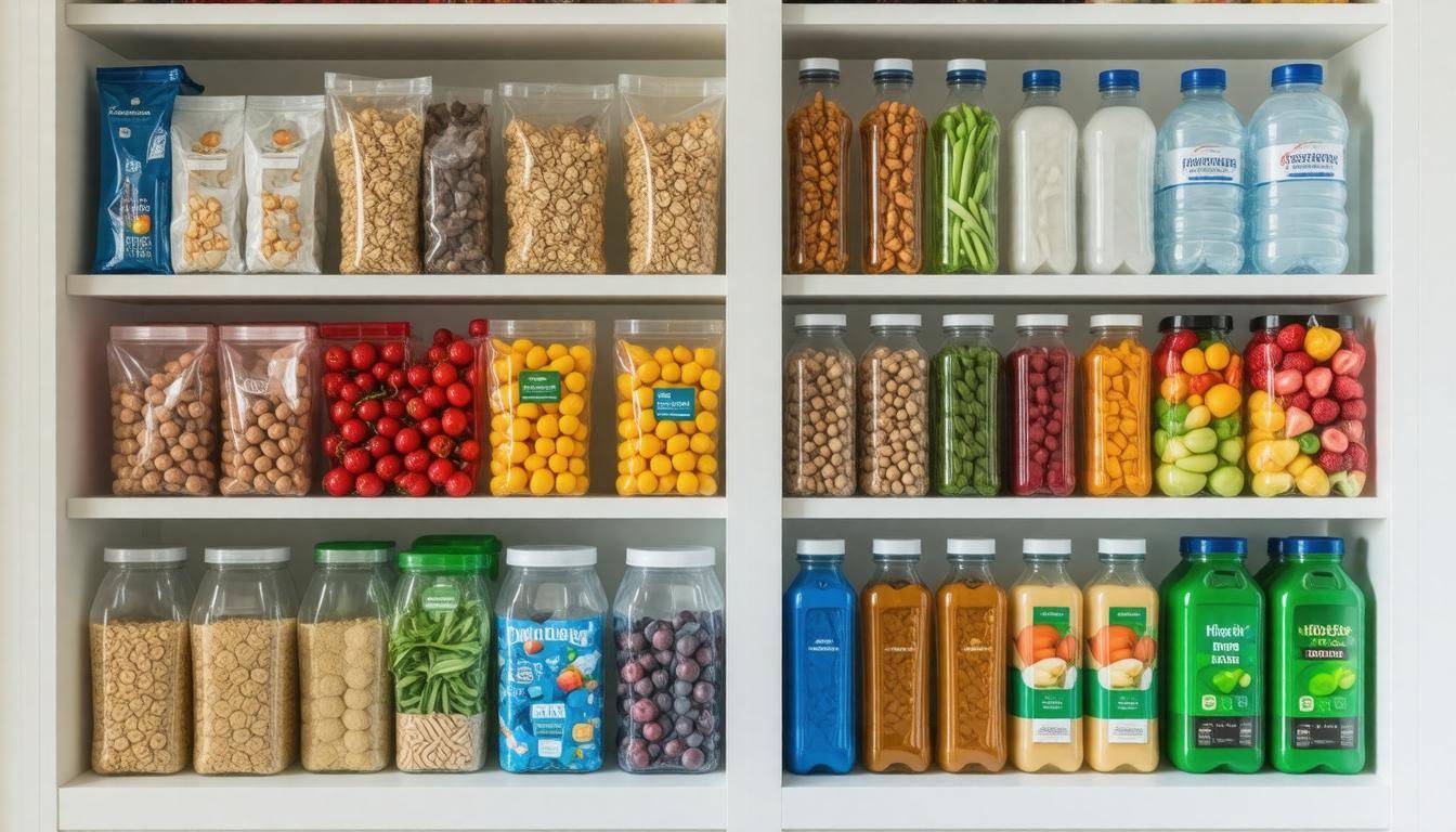 Well-stocked office pantry
