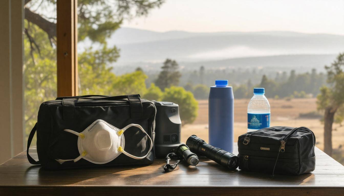 Wildfire smoke protection kit