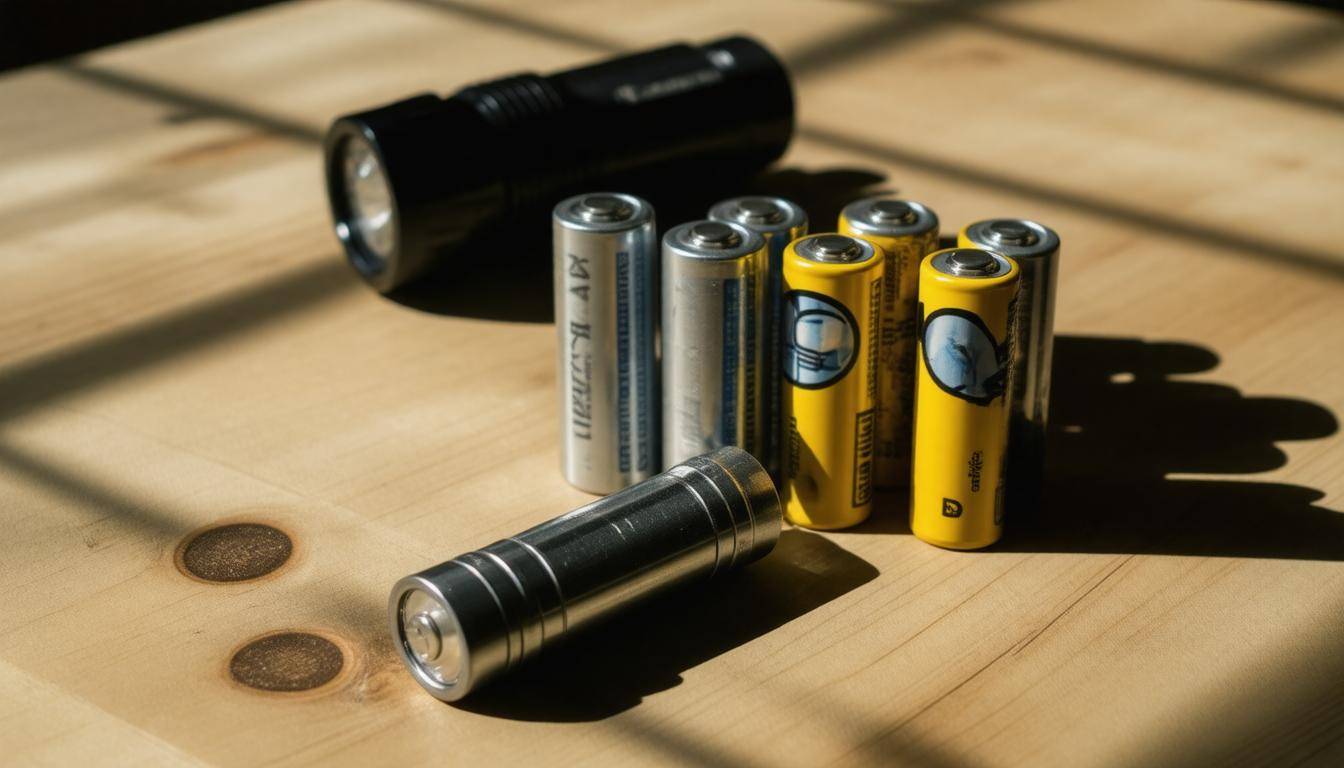 Alkaline batteries display