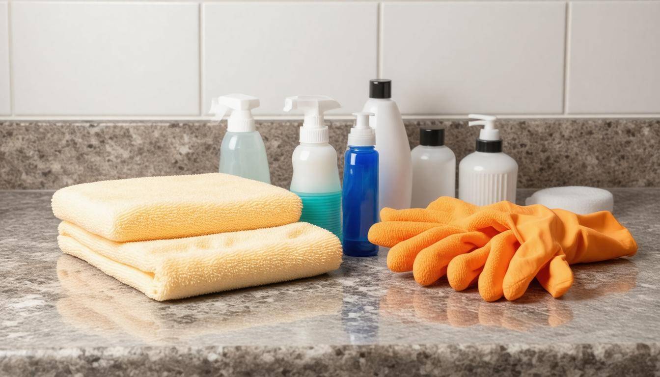 Bathroom cleaning supplies