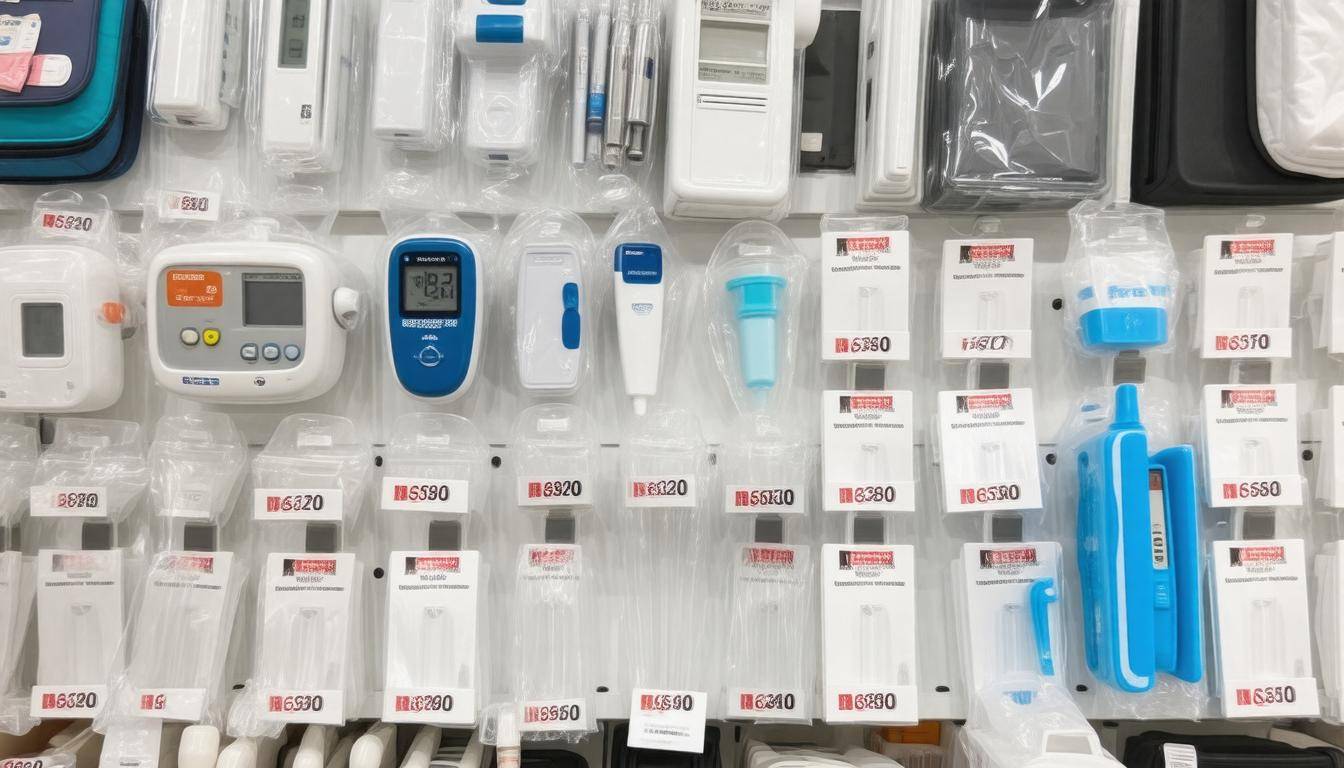 Budget medical supplies display