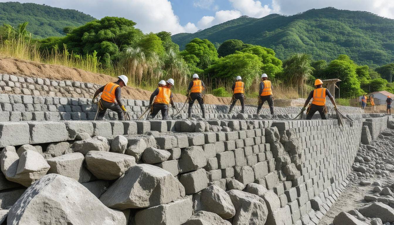 Building a retaining wall