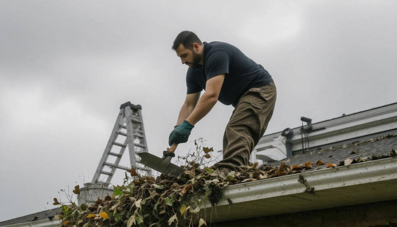Cleaning gutter preparation