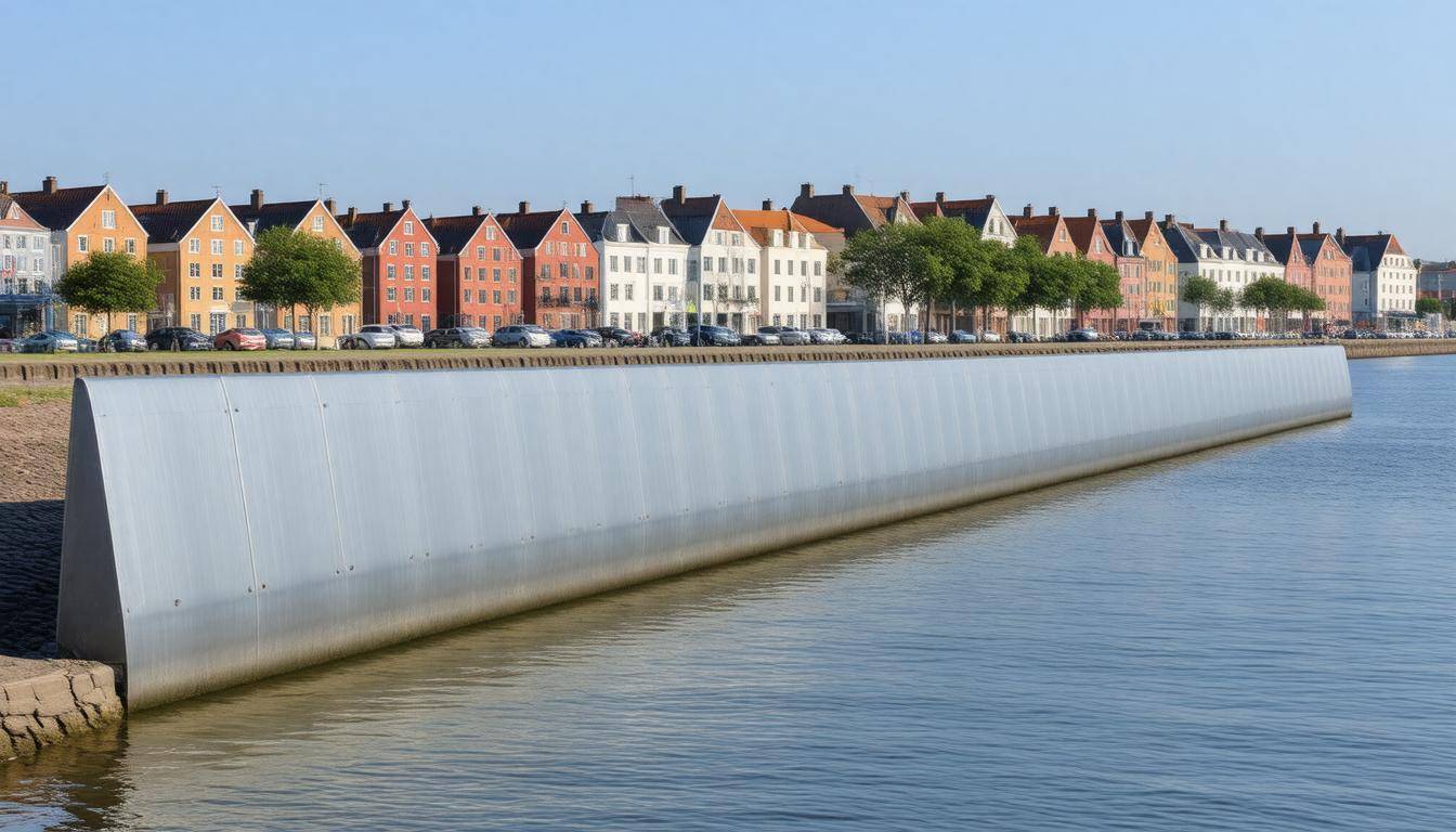 Coastal flood barrier