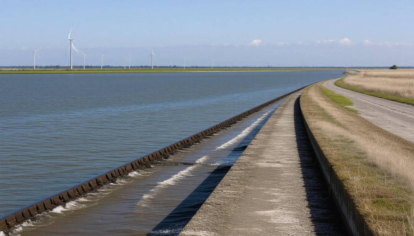 Coastal flood barrier