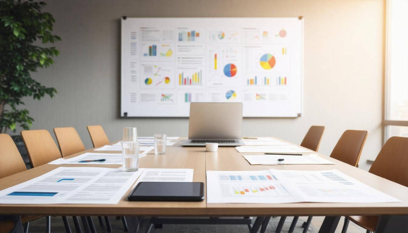 Conference table setup