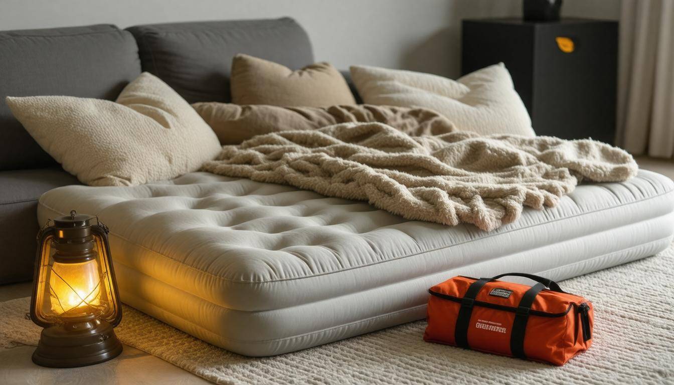 Cozy emergency sleep setup