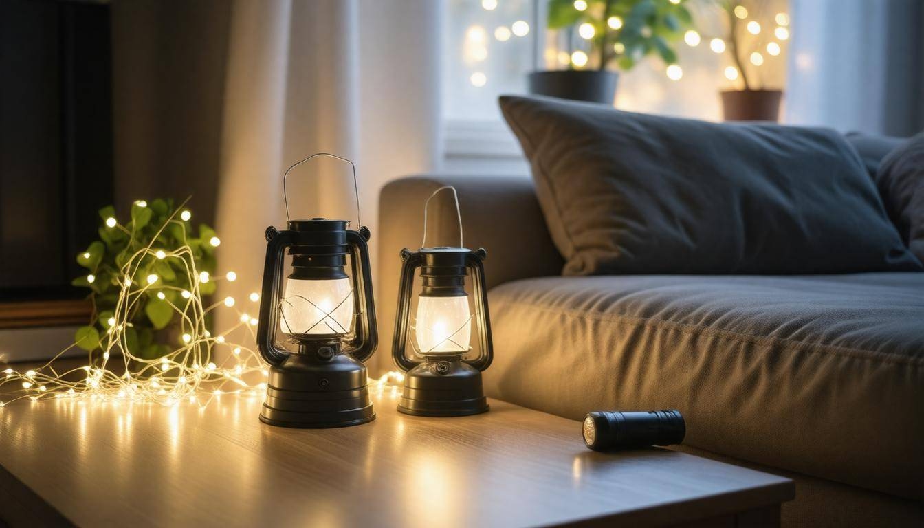 Cozy solar lighting setup