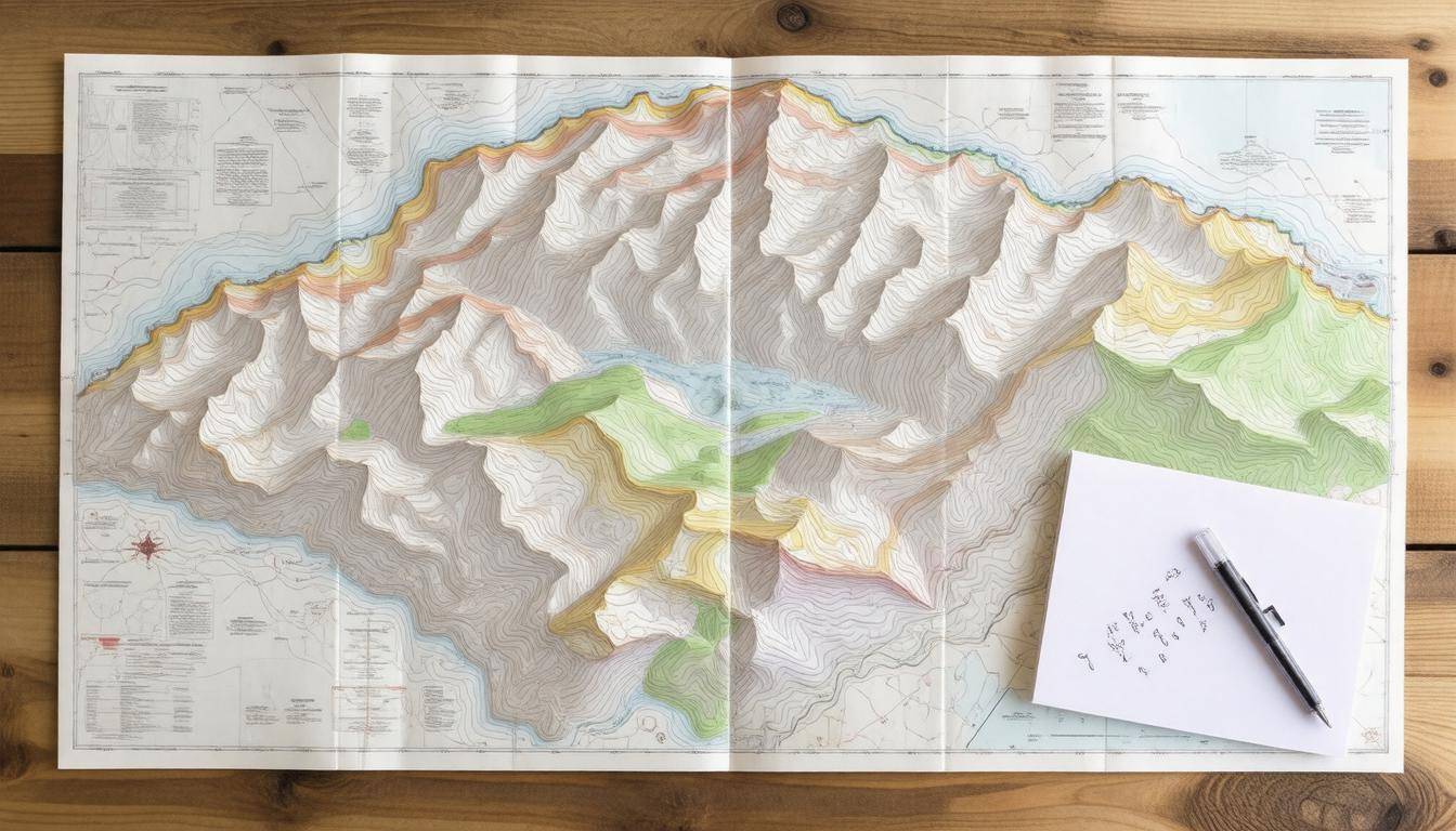 Detailed topographic map