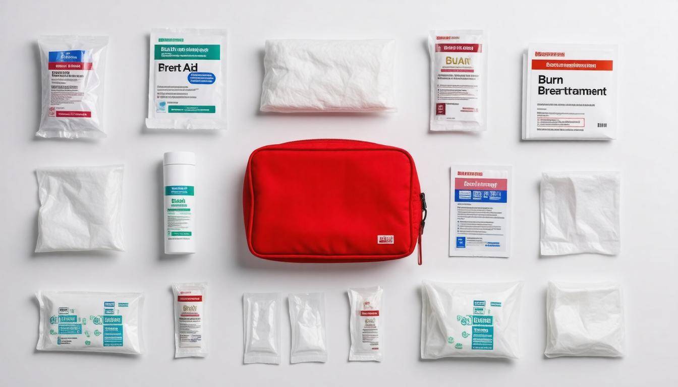 Emergency burn treatment supplies