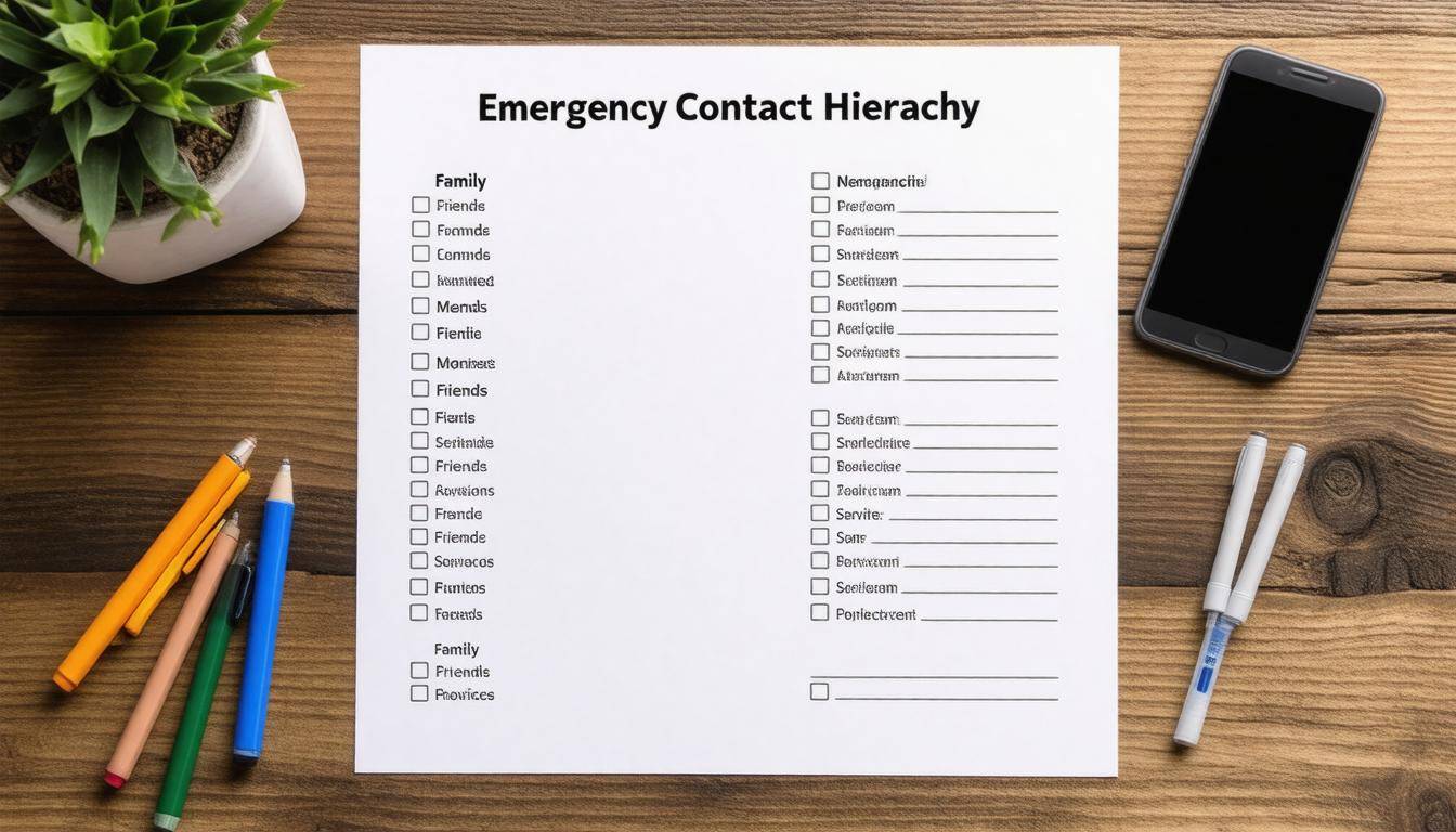 Emergency contact chart