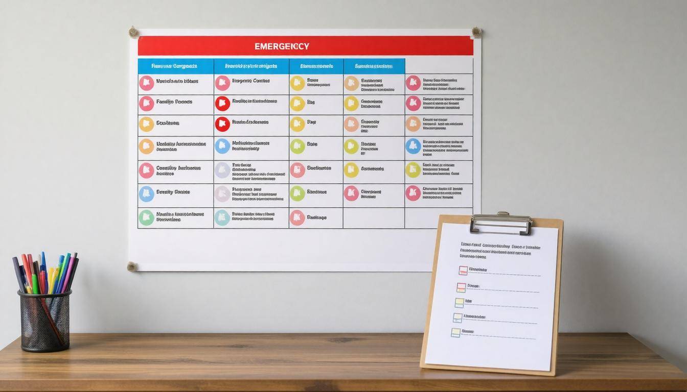 Emergency contact chart