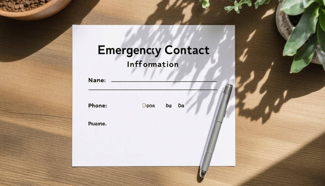 Emergency contact template