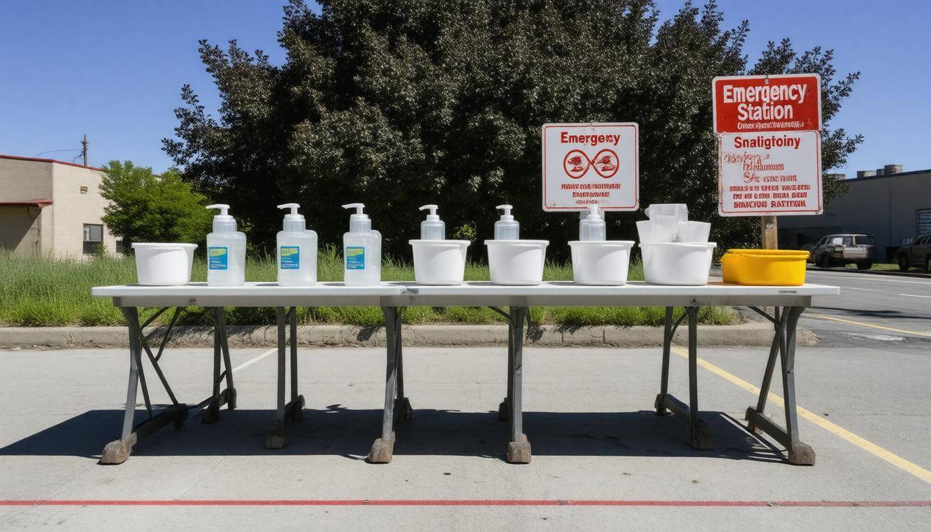 Emergency hygiene station