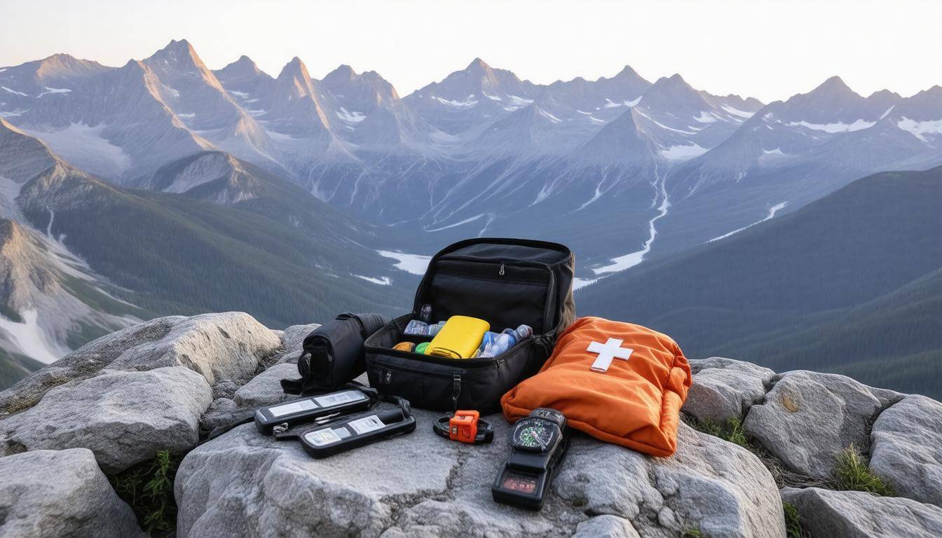Emergency kit in nature