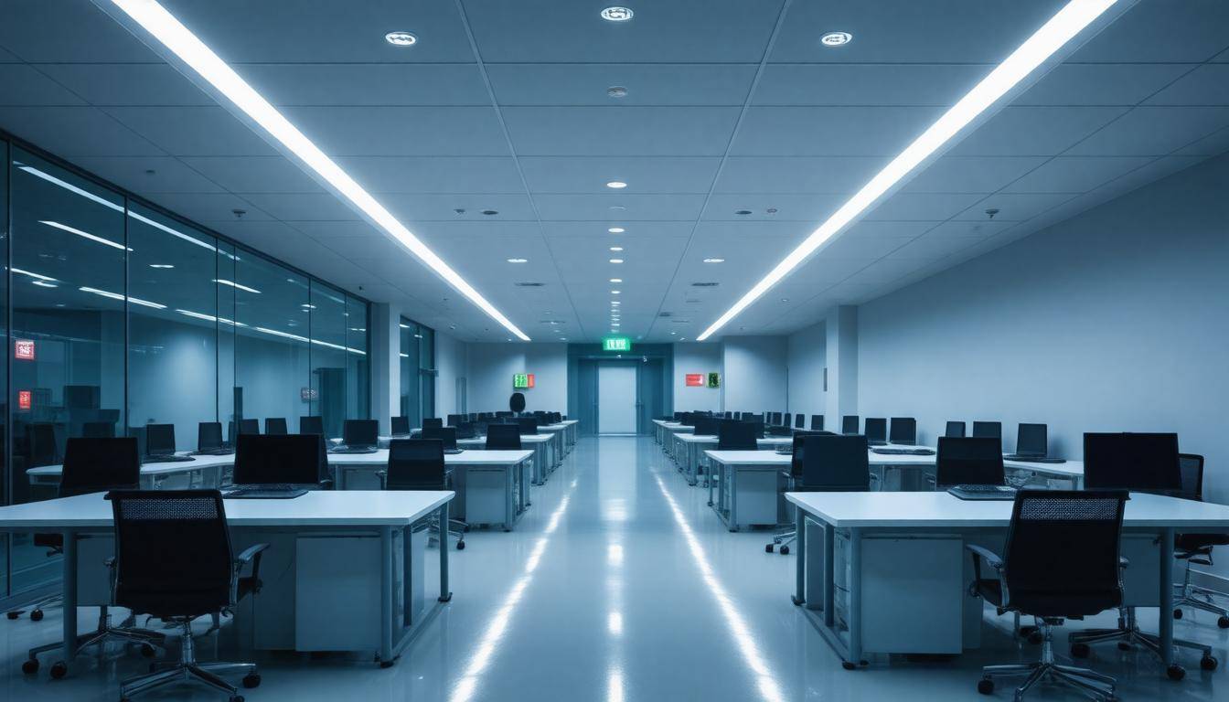 Emergency lighting in office