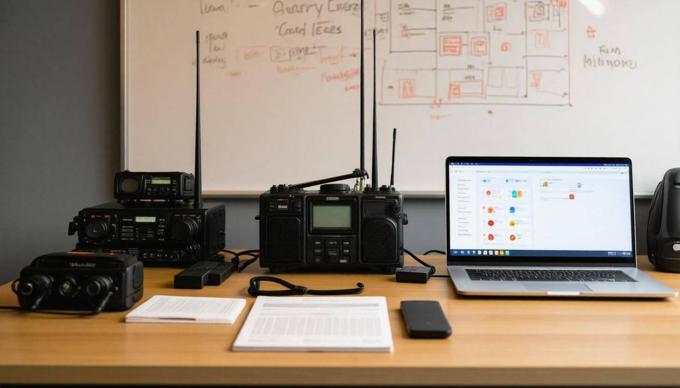 Emergency radio setup