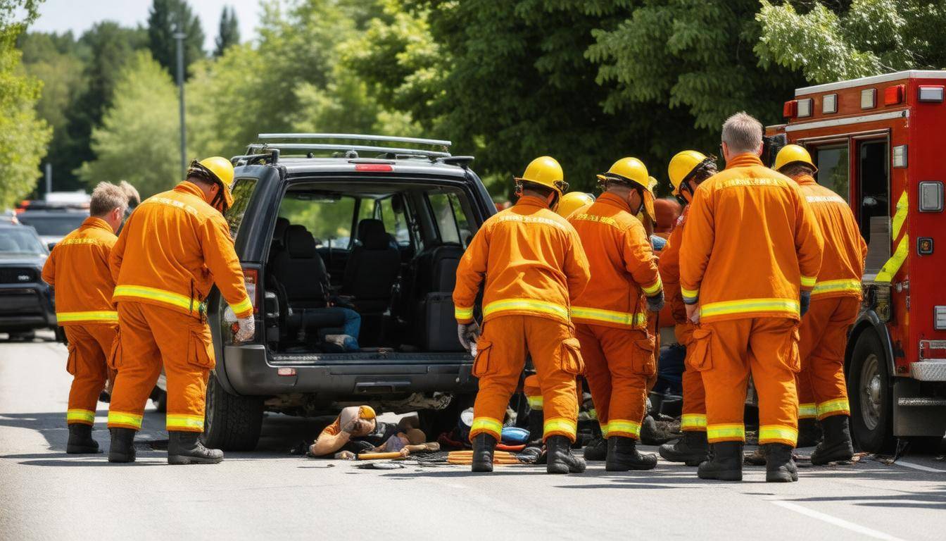 Emergency response training scene