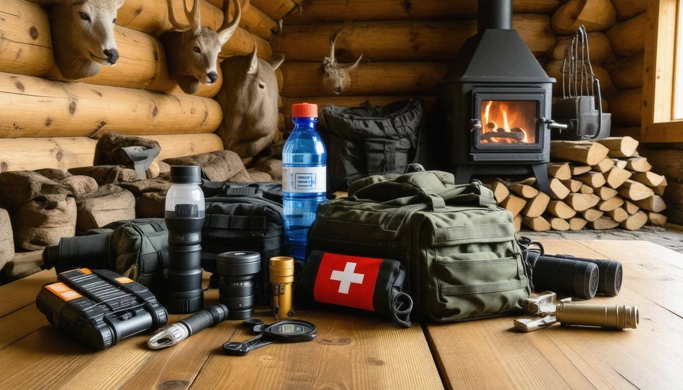 Emergency supplies displayed