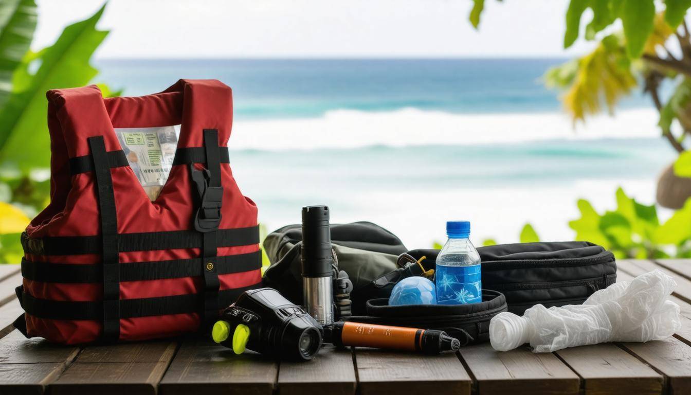 Emergency tsunami safety kit