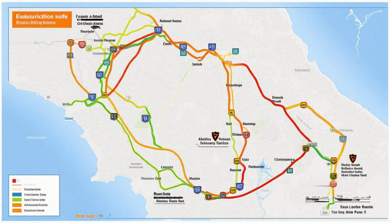 Evacuation route map