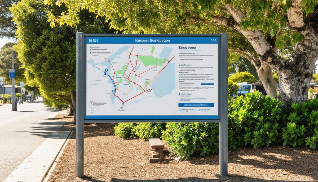 Evacuation route map