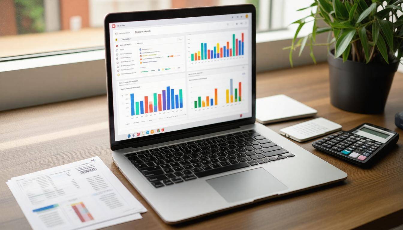 Expense tracking software display