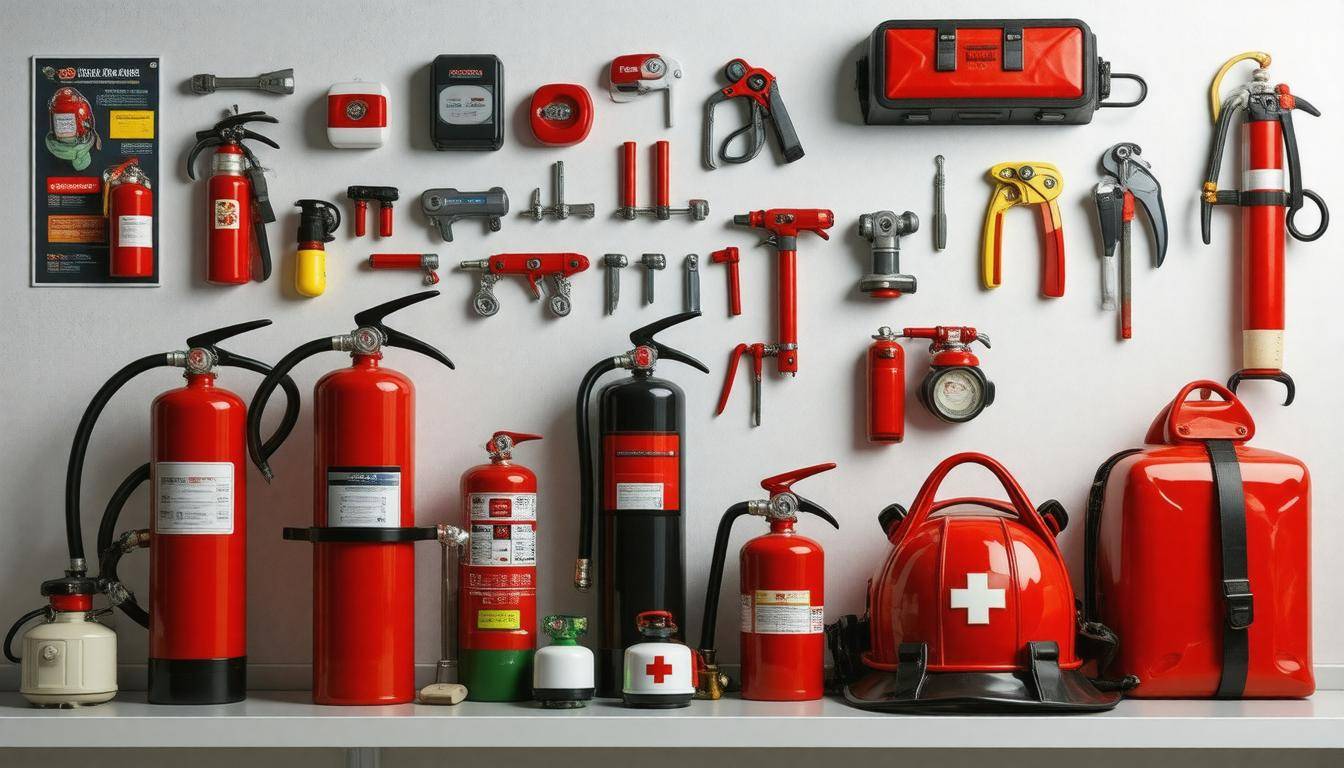 Fire safety equipment display