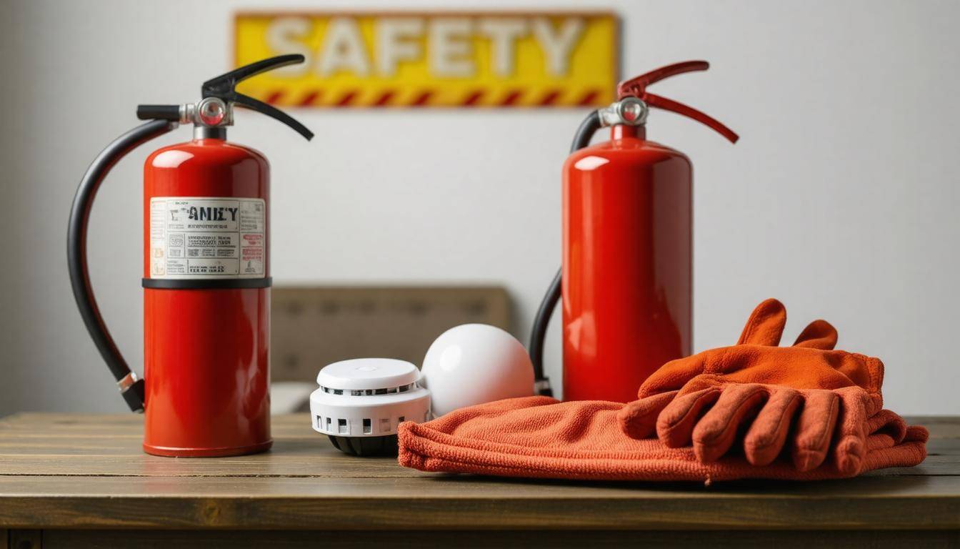Fire safety equipment display