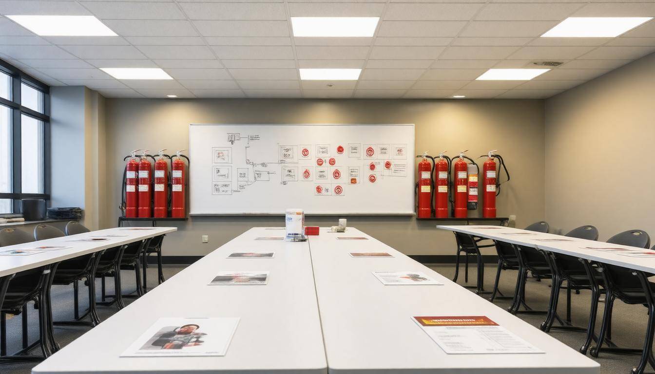 Fire safety training setup