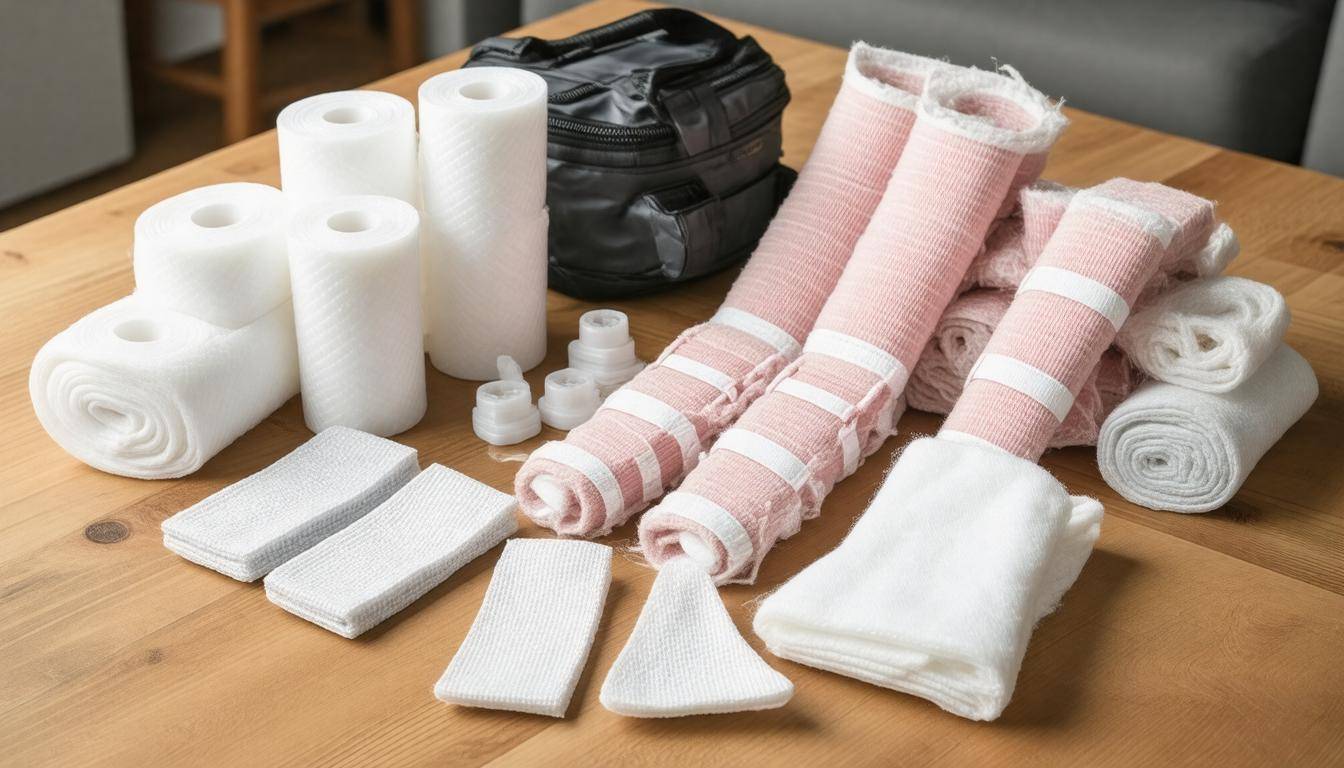 First aid splint materials