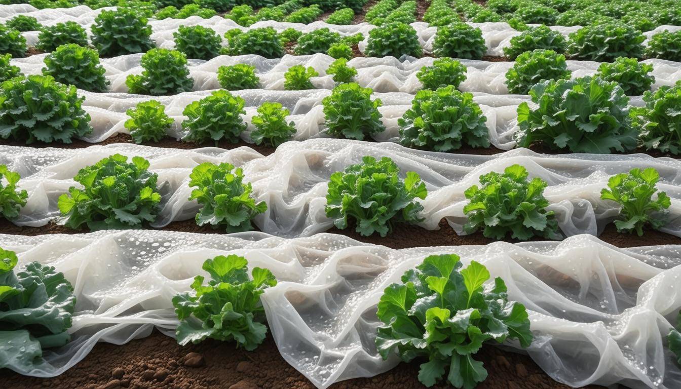 Garden with protective covers