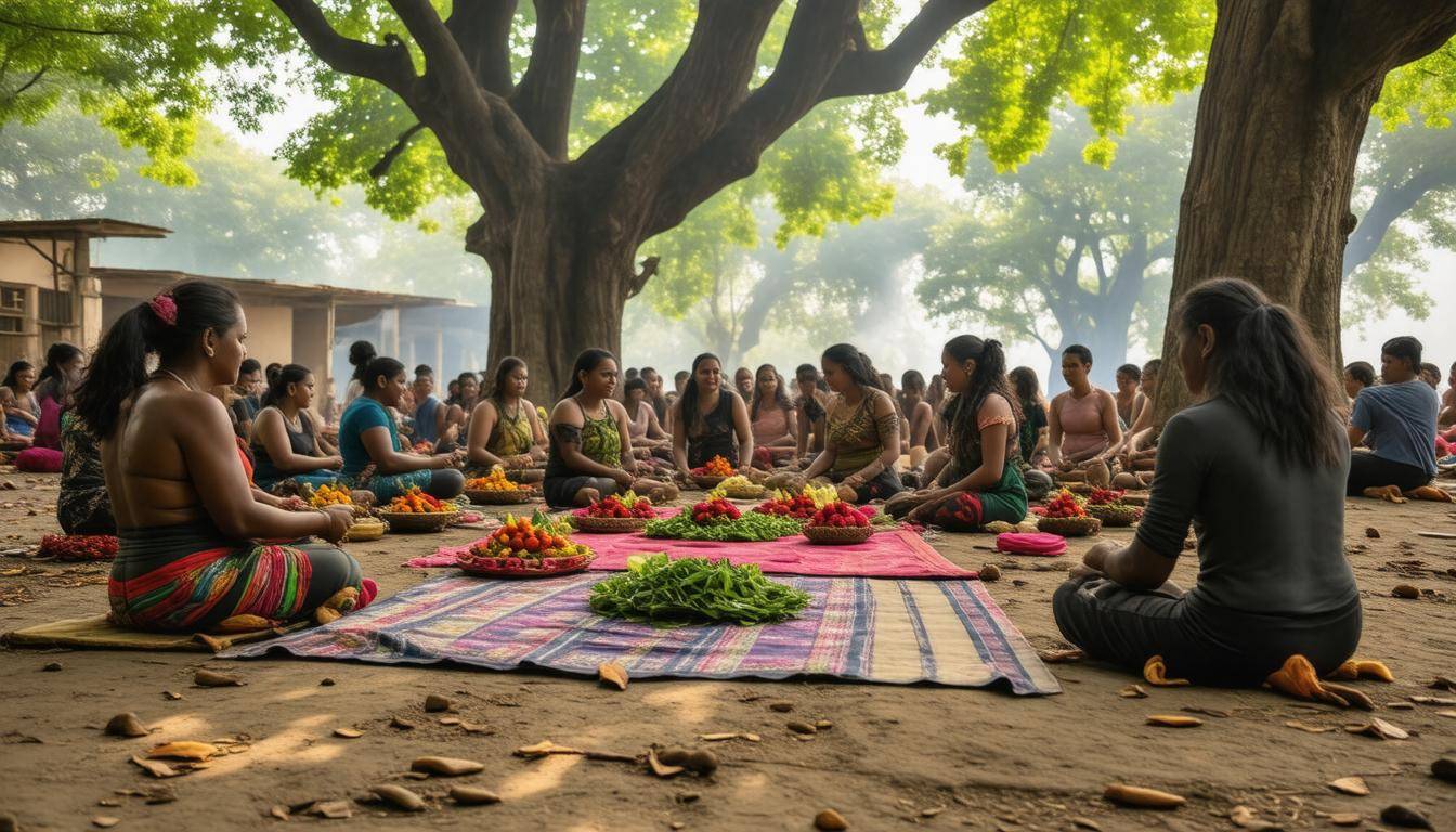 Healing ceremony outdoors