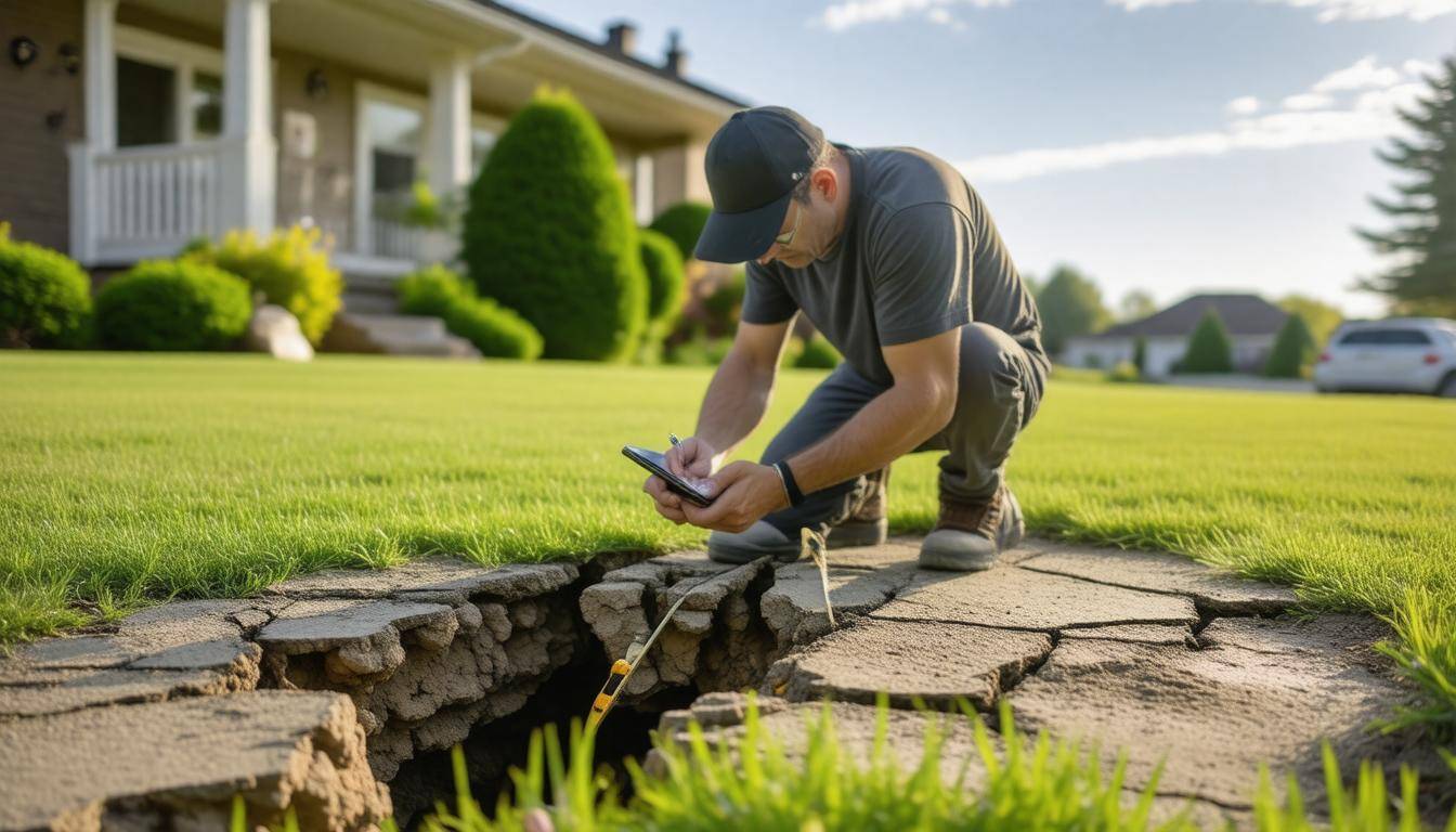 Inspecting foundation damage