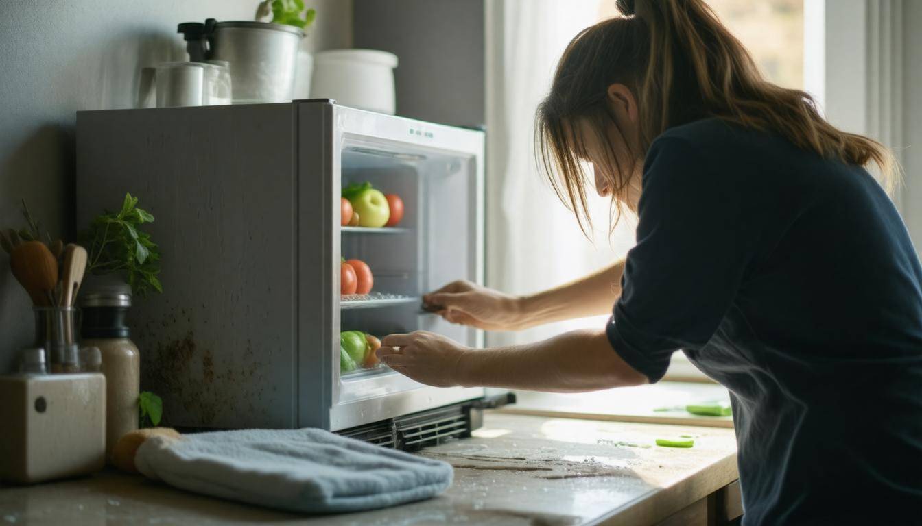 Inspecting wet refrigerator