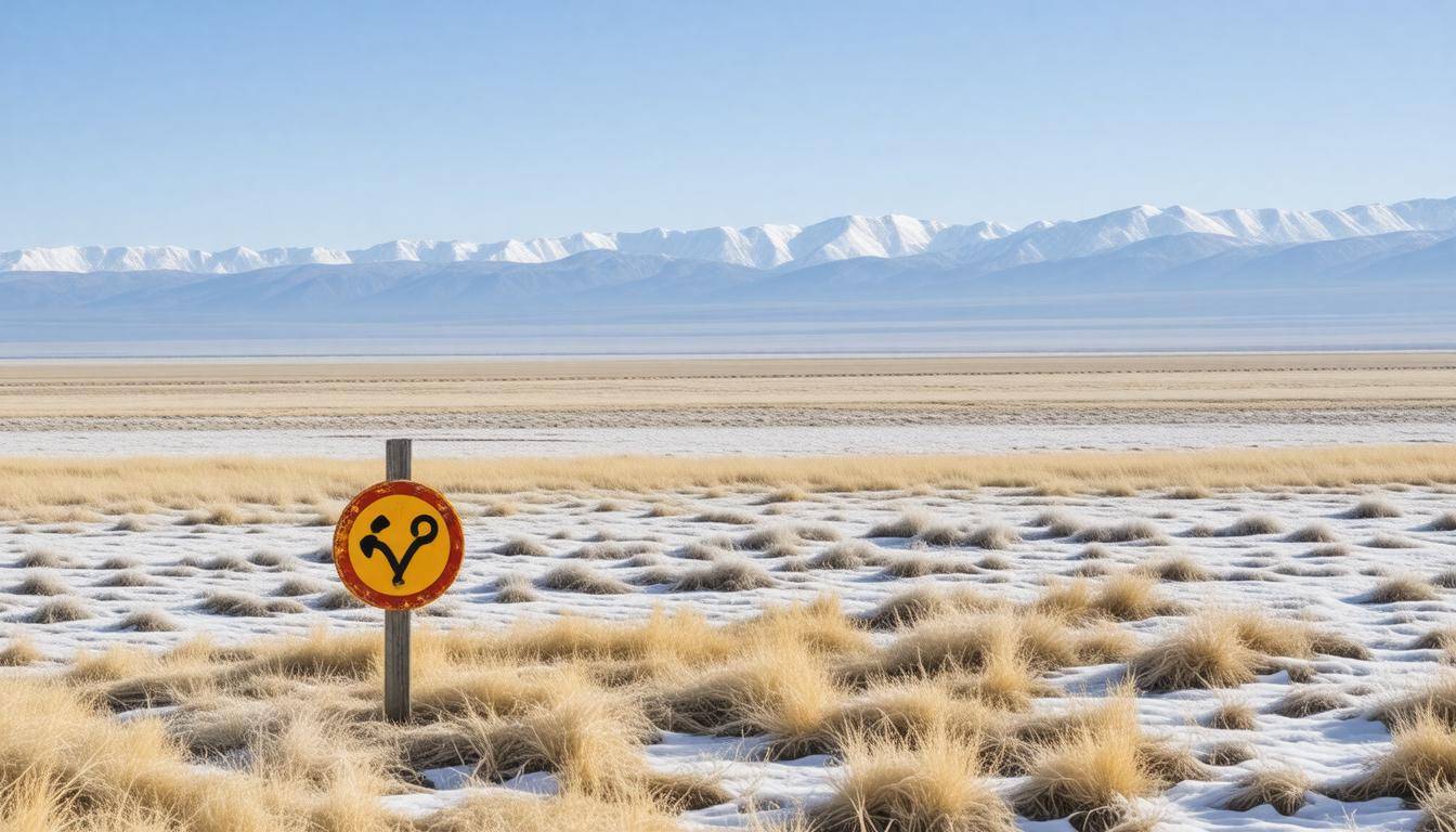 Kazakhstan Steppe winter hazard