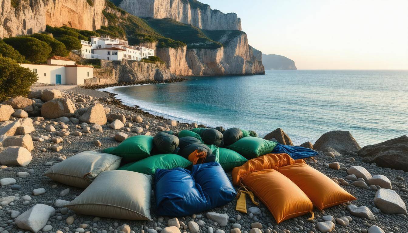Landslide kit on beach