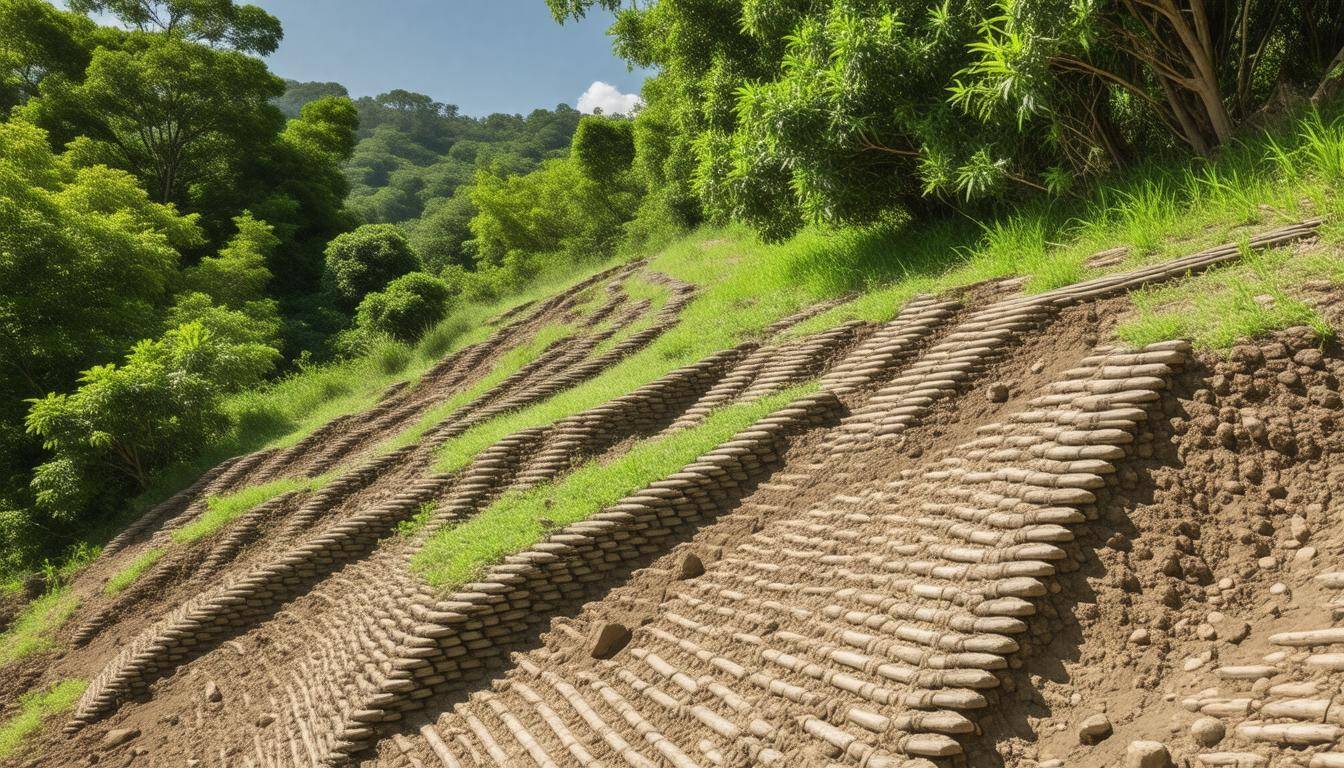 Natural landslide barriers