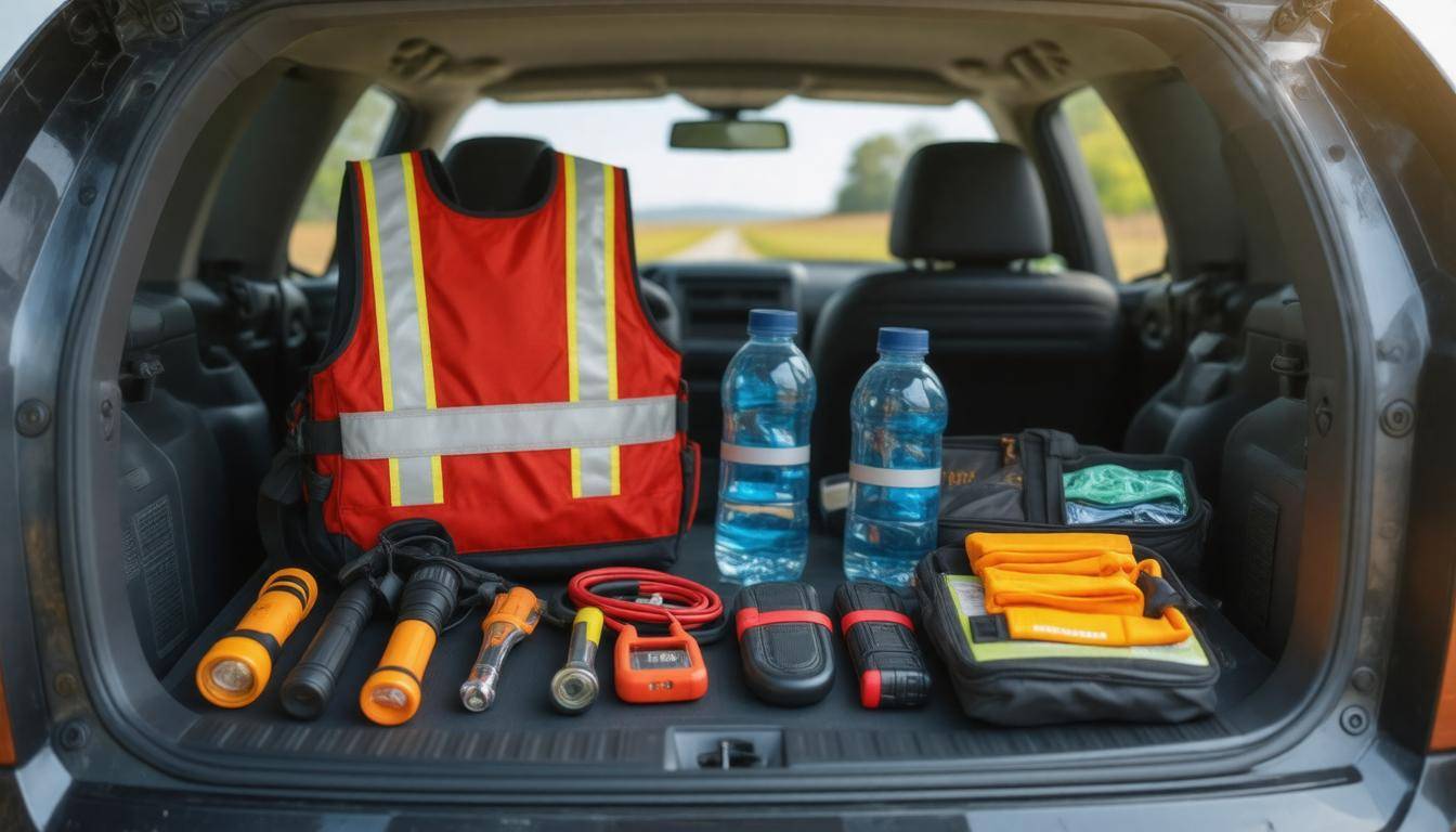 Organized car emergency kit