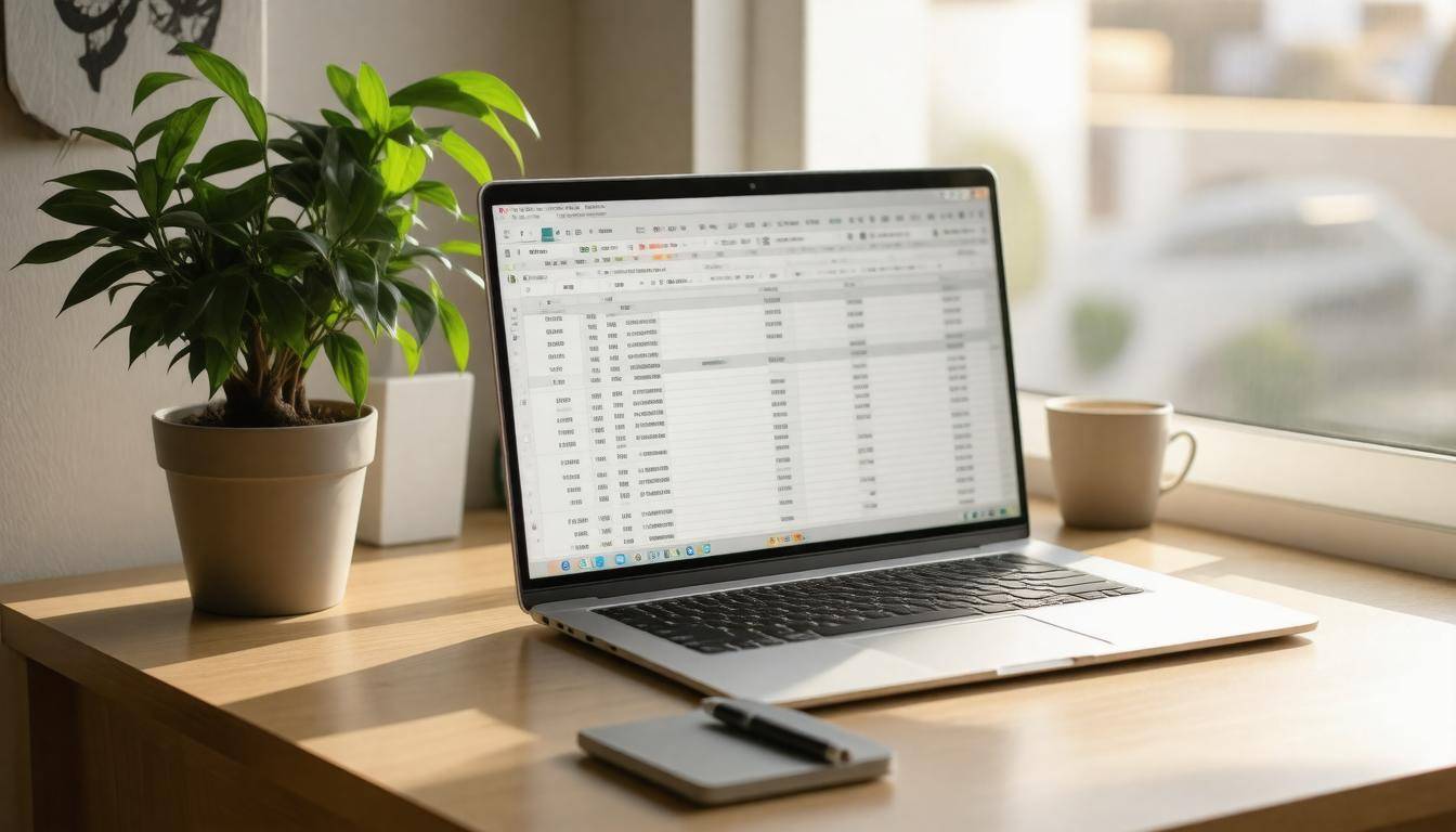 Organized financial workspace