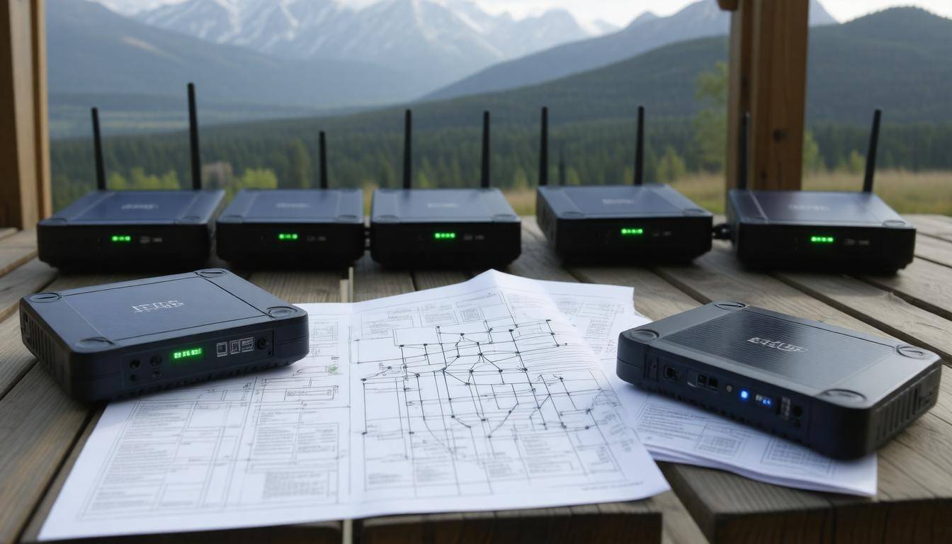 Outdoor mesh network setup