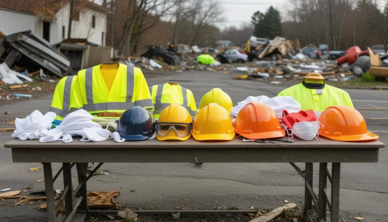 PPE station outdoors