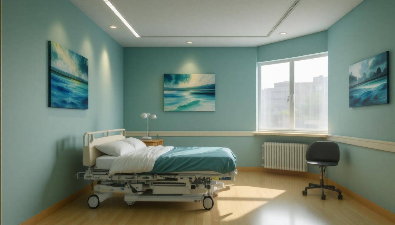 Peaceful hospital room