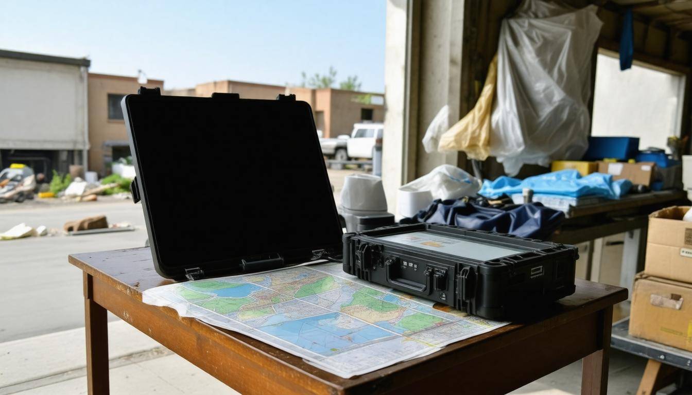 Portable satellite internet setup